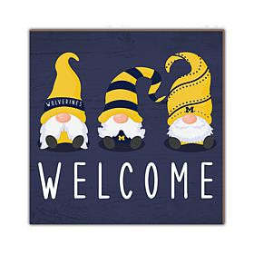 Officially Licensed NCAA University of Michigan Welcome Gnomes Sign