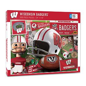 Officially Licensed NCAA Wisconsin Badgers Retro 500-Piece Puzzle