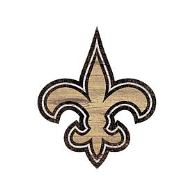 Officially Licensed NFL 24" Distressed Logo Cutout Sign - Saints 