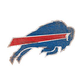 Officially Licensed NFL 24" Distressed Logo Cutout Sign - Bills 