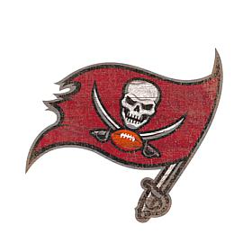Officially Licensed NFL 24" Distressed Logo Cutout Sign - Buccaneers 