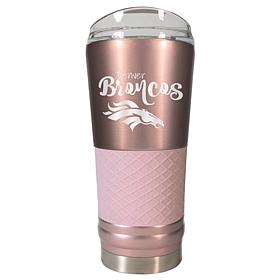 Officially Licensed NFL 24oz Rose Gold Draft Tumbler - Denver Broncos