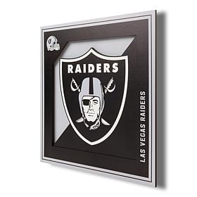 Officially Licensed NFL 3D Logo Series Wall Art - 12" x 12" - Raiders