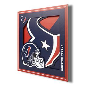 Officially Licensed NFL 3D Logo Series Wall Art - 12" x 12" - Texans