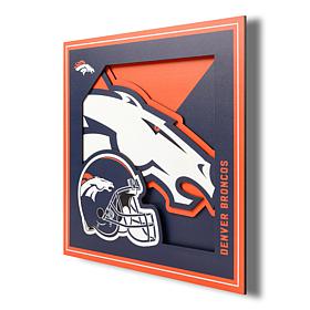 Officially Licensed NFL 3D Logo Series Wall Art - 12" x 12" - Broncos