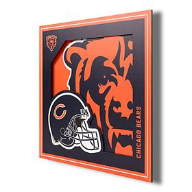 Officially Licensed NFL 3D Logo Series Wall Art - 12" x 12" - Bears