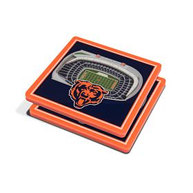 Officially Licensed NFL 3D StadiumViews Coaster Set - Chicago Bears
