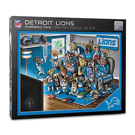 Officially Licensed NFL 500-piece Puzzle - A Real Nailbiter - Lions