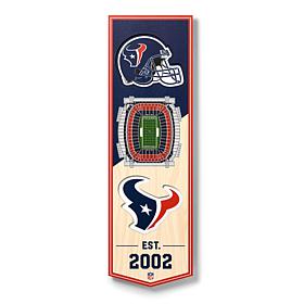 Officially Licensed NFL 6" x 19" 3-D Stadium Banner - Houston Texans