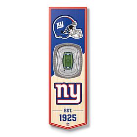 Officially Licensed NFL 6" x 19" 3-D Stadium Banner - New York Giants