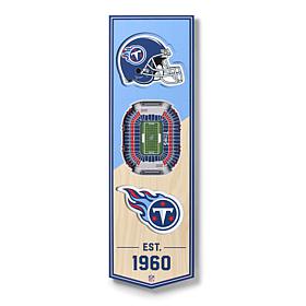 Officially Licensed NFL 6" x 19" 3-D Stadium Banner - Tennessee Titans