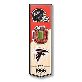 Officially Licensed NFL 6" x 19" 3D Stadium Banner - Atlanta Falcons