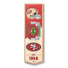 Officially Licensed NFL 6x19" 3-D Stadium Banner - San Francisco 49ers