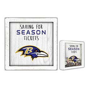 Officially Licensed NFL Baltimore Ravens Saving for Tickets Money Box