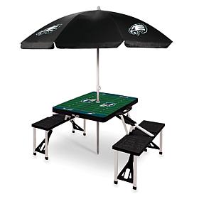 Officially Licensed NFL Black Portable Folding Picnic Table - Eagles