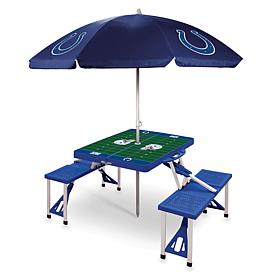 Officially Licensed NFL Blue Portable Folding Picnic Table - Colts