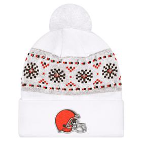 Officially Licensed NFL by Carl Banks Holiday Sweater Light-up Beanie