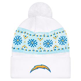 Officially Licensed NFL by Carl Banks Holiday Sweater Light-up Beanie