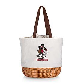 Officially Licensed NFL Canvas and Willow Basket Tote - Mickey Bucs