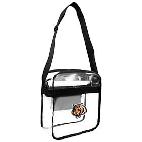 Officially Licensed NFL Clear Carryall Crossbody - Bengals