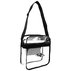 Officially Licensed NFL Clear Carryall Crossbody - Ravens