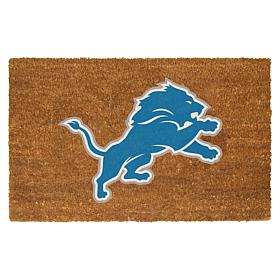 Officially Licensed NFL Colored Logo Door Mat - Lions