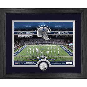 Officially Licensed NFL Cowboys Stadium Silver-Plated Coin Photo Mint