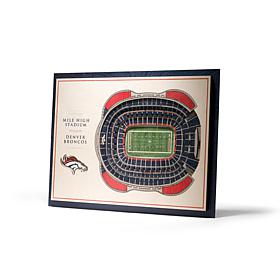 Officially Licensed NFL Denver Broncos 3D Wall Art - Mile High Stadium