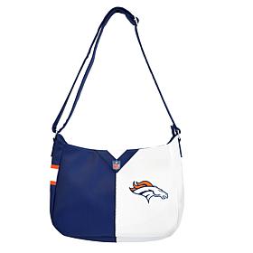 Officially Licensed NFL Denver Broncos Pebble Split Hobo Bag