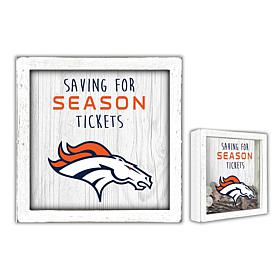 Officially Licensed NFL Denver Broncos Saving for Tickets Money Box