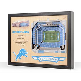 Officially Licensed NFL Detroit Lions 25-Layer StadiumView 3D Wall Art