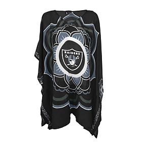 Officially Licensed NFL "Flower" Caftan - Oakland Raiders