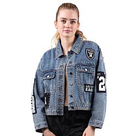 Officially Licensed NFL G34Her By Carl Banks Game Ball Denim Jacket