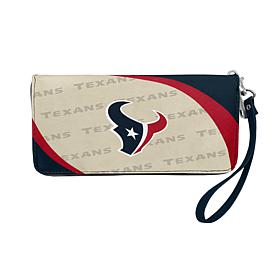 Officially Licensed NFL Houston Texans Curve Zip Organizer Wallet