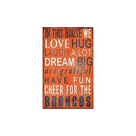 Officially Licensed NFL In This House Sign - Denver Broncos