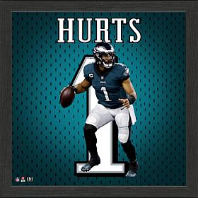 Officially Licensed NFL Jalen Hurts Eagles Impact Jersey Frame