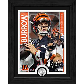 Officially Licensed NFL Joe Burrow Silver-Plated Coin Photo Mint