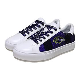 Officially Licensed NFL Lace-Up Sparkle Sneaker by Cuce Shoes