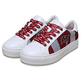 Officially Licensed NFL Lace-Up Sparkle Sneaker by Cuce Shoes