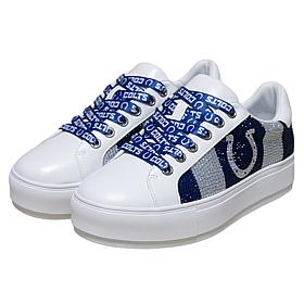 Officially Licensed NFL Lace-Up Sparkle Sneaker by Cuce Shoes