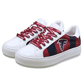 Officially Licensed NFL Lace-Up Sparkle Sneaker by Cuce Shoes