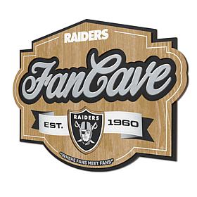 Officially Licensed NFL  Las Vegas Raiders Fan Cave Sign