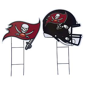 Officially Licensed NFL Logo & Helmet 2pk Yard Signs by Pegasus Sports