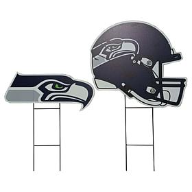 Officially Licensed NFL Logo & Helmet 2pk Yard Signs by Pegasus Sports