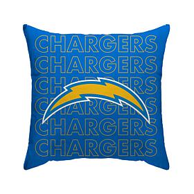 Officially Licensed NFL Los Angeles Chargers Poly Span Décor Pillow