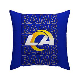 Officially Licensed NFL Los Angeles Rams Poly Span Décor Pillow