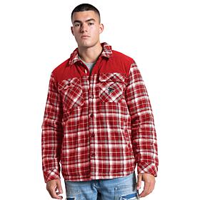 Officially Licensed NFL Men's Transitional Plaid Shirt Jacket by Glll
