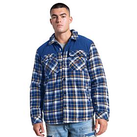 Officially Licensed NFL Men's Transitional Plaid Shirt Jacket by Glll
