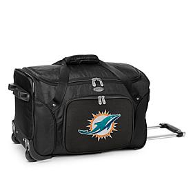 Officially Licensed NFL Miami Dolphins 22" Wheeled Duffel Bag
