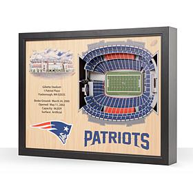 Officially Licensed NFL New England Patriots StadiumView 3D Wall Art